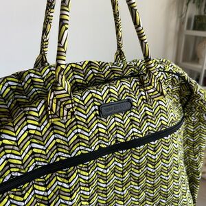 Vera Bradley Citron Pattern Travel Bag in Yellow and Black